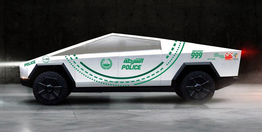 Полиция Дубая примерила свою «униформу» на Tesla Cybertruck