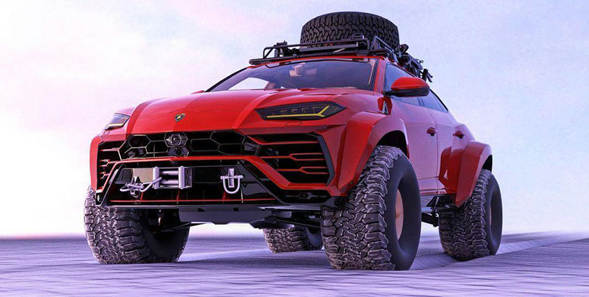 Дизайнер нарисовал Lamborghini Urus в виде вездехода для Арктики