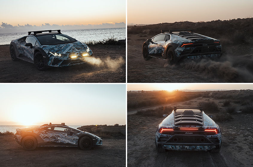 Внедорожный Lamborghini Huracan Sterrato погоняли по песку