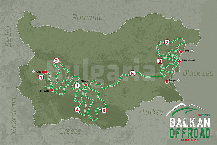Карта Balkan Offroad Rallye 2015